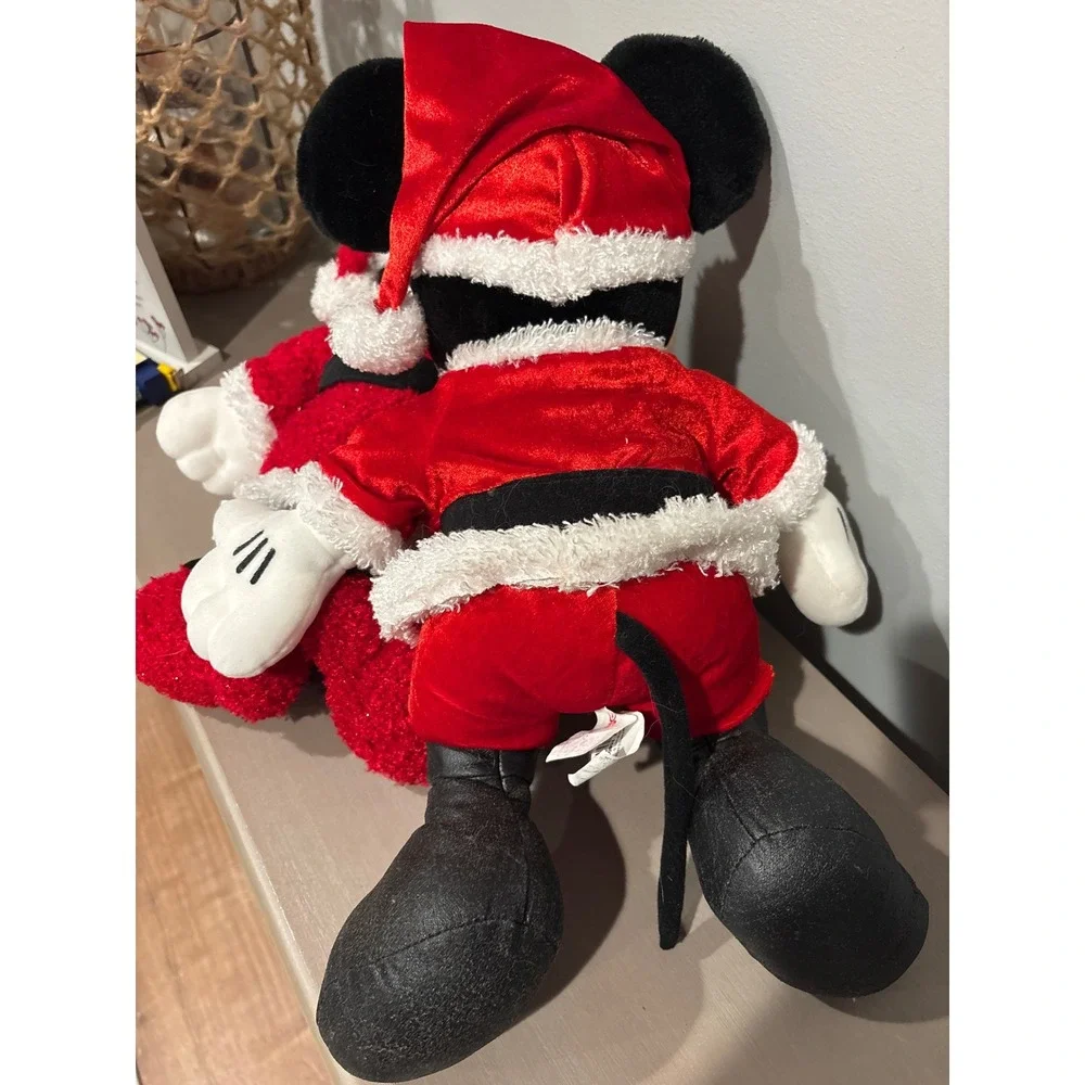 Disney store Mickey Minnie Mouse stuffed plush Christmas